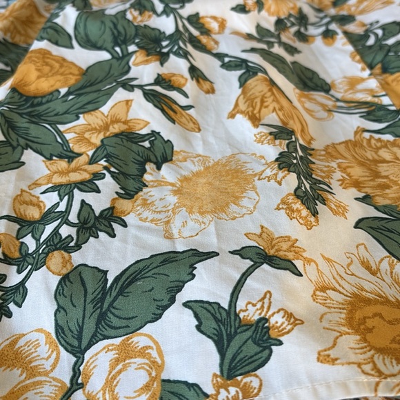 Abercrombie & Fitch Emerson Cotton Blend Yellow and Green Midi Sundress Size M - Picture 5 of 12